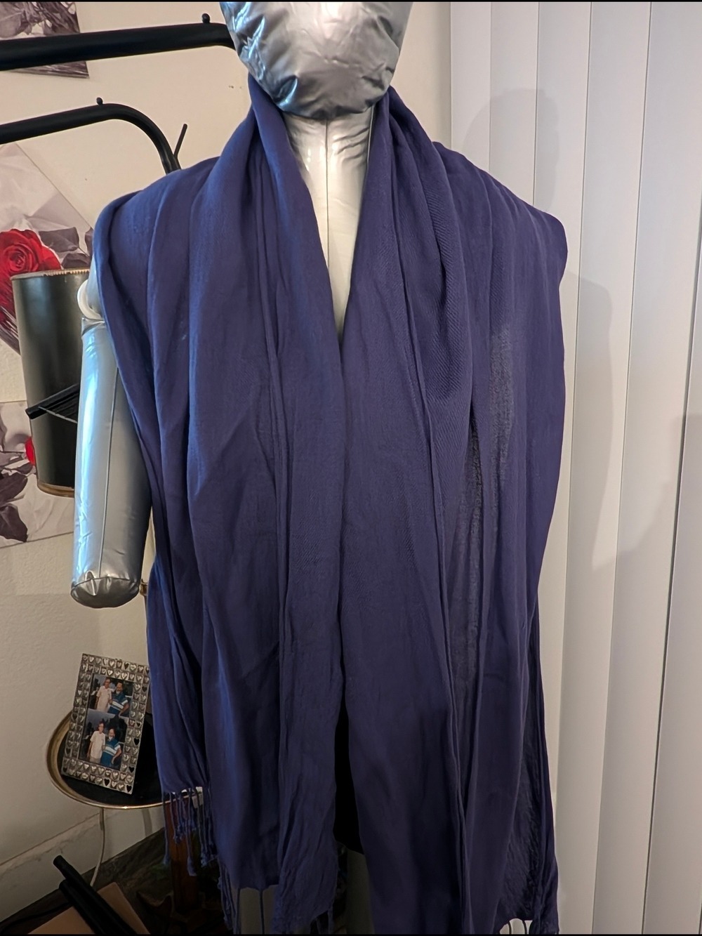 Purple Scarf With Fringe
